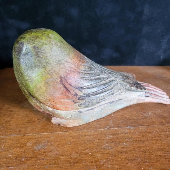 Vintage Hand carved Wooden Barn Owl ~adorable! - Picture 2 of 6
